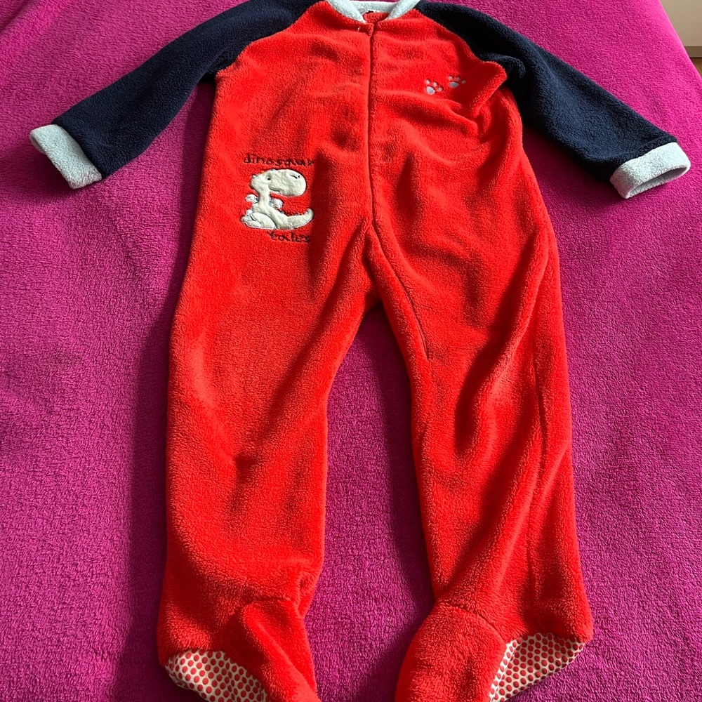 Red and Navy Kids Dinosaur Pajama